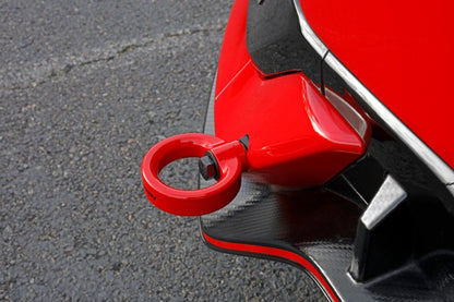 Perrin Performance PERRIN 17-21 Honda Civic Si/Type R/Touring/Hatchback Tow Hook Kit Rear - Red
