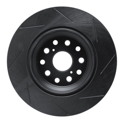 R1 Concepts R1 07-21 Lexus LS460 Rear Left Slotted Black Brake Rotor