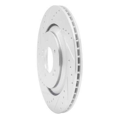 R1 Concepts R1 2019-2025 Hyundai Elantra N Rear Left Drilled & Slotted Silver Brake Rotor