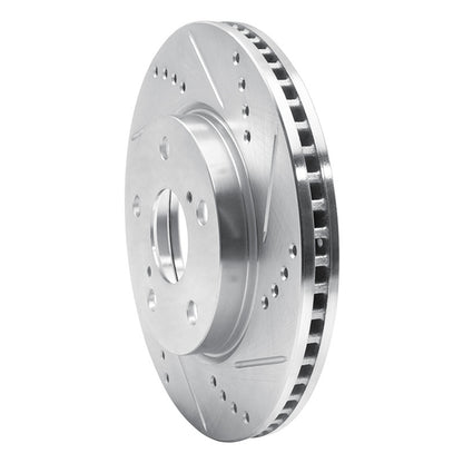R1 Concepts R1 06-18 Lexus HS250H Front Right Drilled & Slotted Silver Brake Rotor