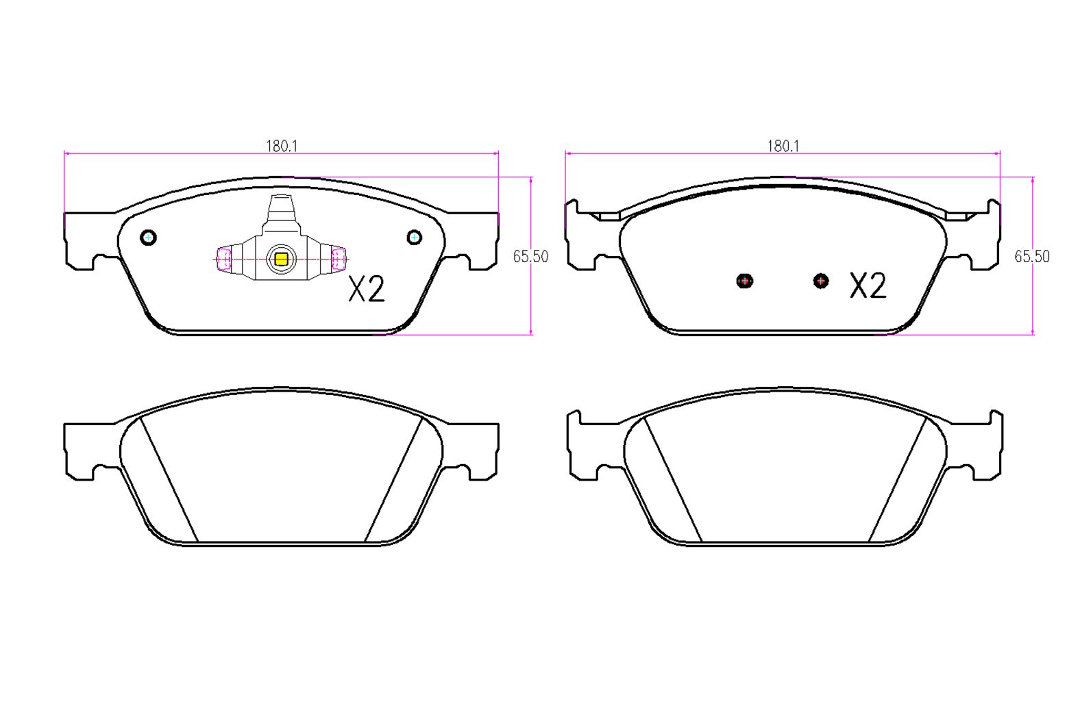 BOGAP F8210377 Brake Pad Set, Disc Brake | ML Performance Car Parts