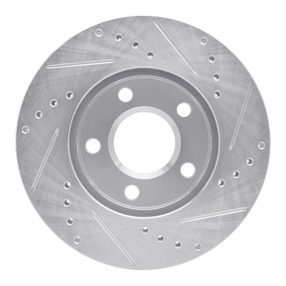R1 Concepts R1 90-97 Buick Park Avenue Front Left Drilled & Slotted Silver Brake Rotor