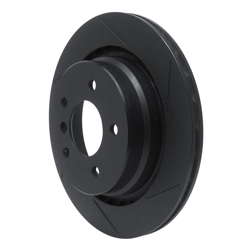 R1 Concepts R1 95-02 BMW M3 Rear Left Slotted Black Brake Rotor