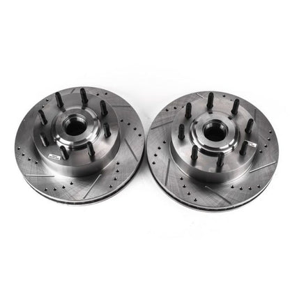 PowerStop Power Stop 05-07 Ford F-350 Super Duty Front Drilled & Slotted Rotor - Pair