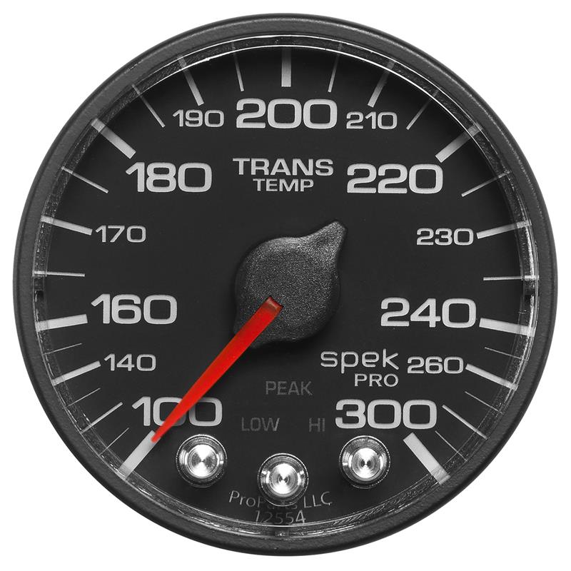 Autometer Spek-Pro 52.4mm 100-300 Deg F Digital Stepper Motor Trans Temp Gauge