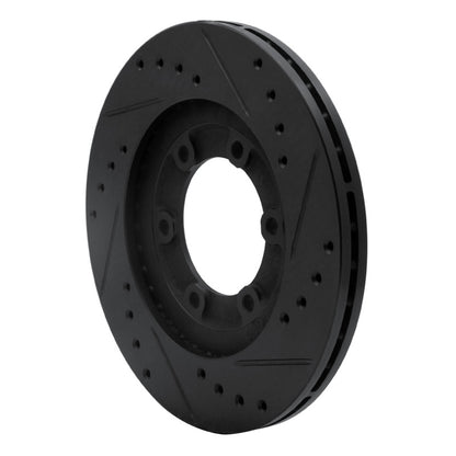 R1 Concepts R1 87-93 Mazda B2600 Front Left Drilled & Slotted Black Brake Rotor