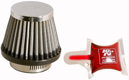 K&N Engineering K&N Universal Chrome Filter - Round Tapered - 3in Base OD x 2in Top OD x 2.375in H