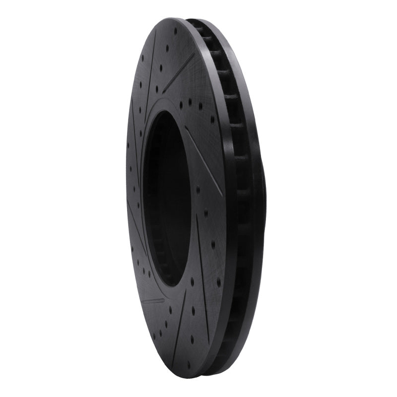 R1 Concepts R1 12-21 BMW 440I Gran Coupe Front Right Drilled & Slotted Black Brake Rotor