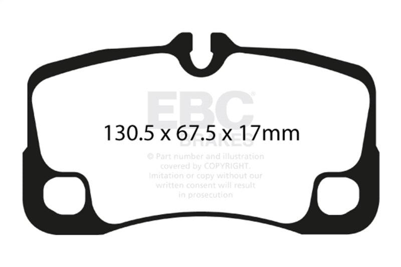 EBC Racing 09-12 Porsche 911 (997) Carrera 2 3.6L (Cast Iron Rotor Only) RP-X Rear Brake Pads