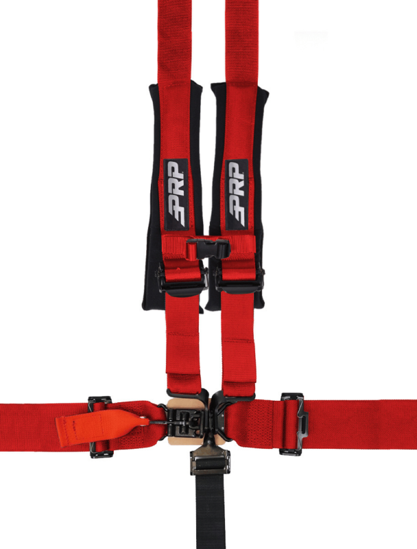 PRP Seats PRP 5.2 Harness with Shoulder Straps Sewn to Lap- Black
