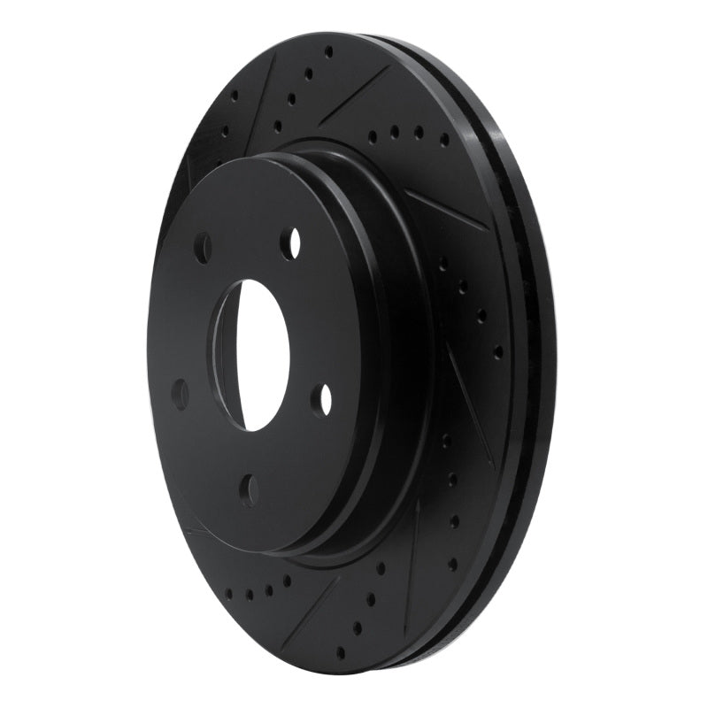 R1 Concepts R1 02-24 Chrysler ASPEN Front Left Drilled & Slotted Black Brake Rotor