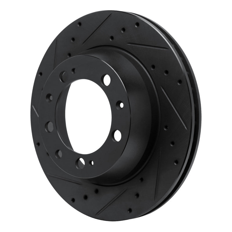 R1 Concepts R1 86-95 Porsche 928 Rear Left Drilled & Slotted Black Brake Rotor