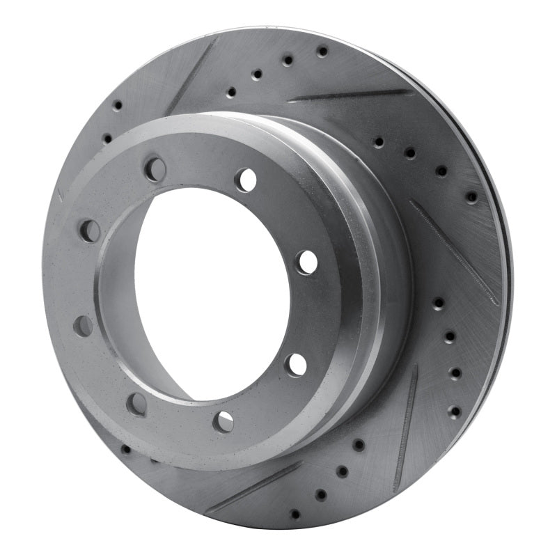R1 Concepts R1 05-12 Ford F-350 Super Duty 2WD Rear Left Drilled & Slotted Silver Brake Rotor