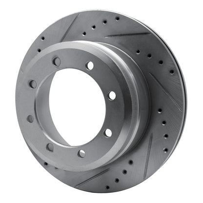 R1 Concepts R1 05-12 Ford F-350 Super Duty 2WD Rear Left Drilled & Slotted Silver Brake Rotor