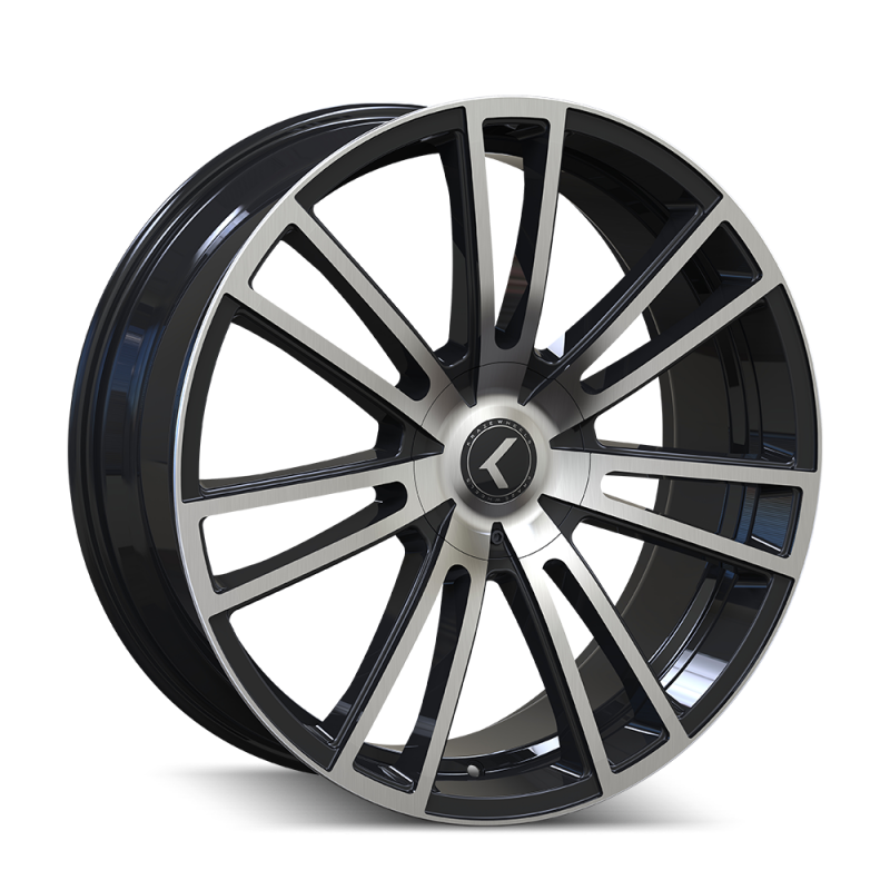 Kraze Wheels Kraze KR183 Spectra 20x8.5 / 5x112/120 BP / 38mm Offset / 74.1mm Hub Gloss Black Machined Wheel