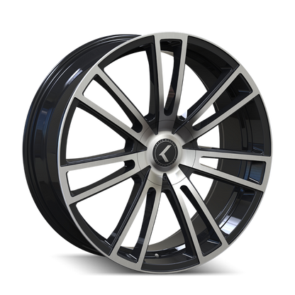Kraze Wheels Kraze KR183 Spectra 20x8.5 / 5x112/120 BP / 38mm Offset / 74.1mm Hub Gloss Black Machined Wheel
