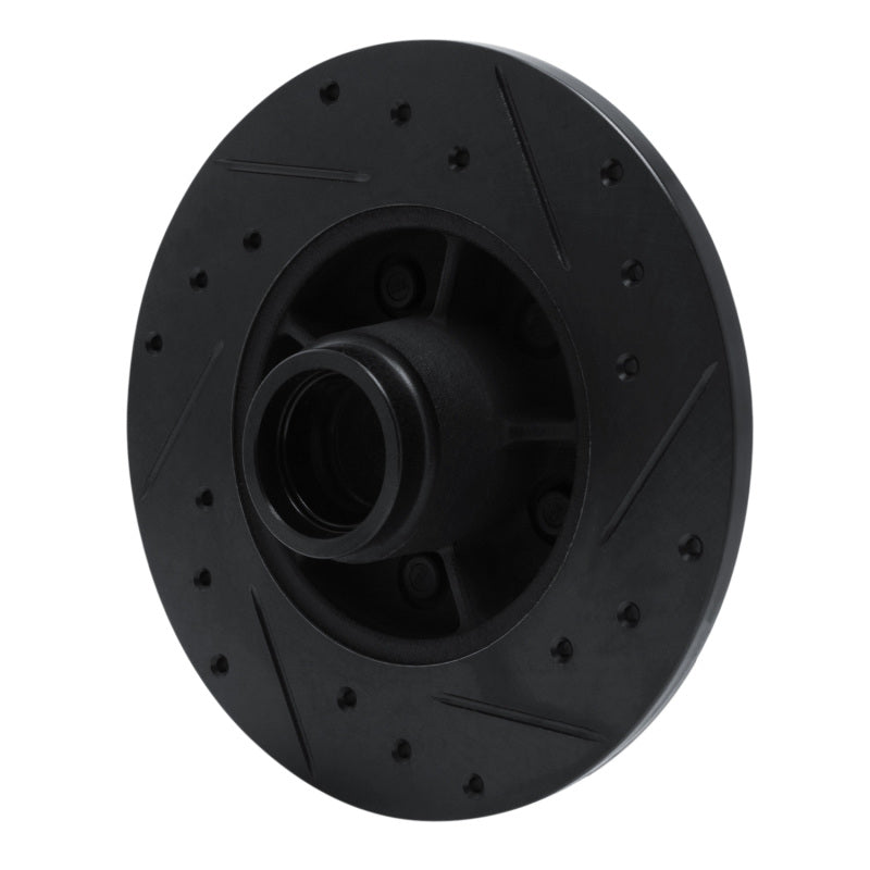 R1 Concepts R1 84-87 Pontiac Fiero Front Left Drilled & Slotted Black Brake Rotor