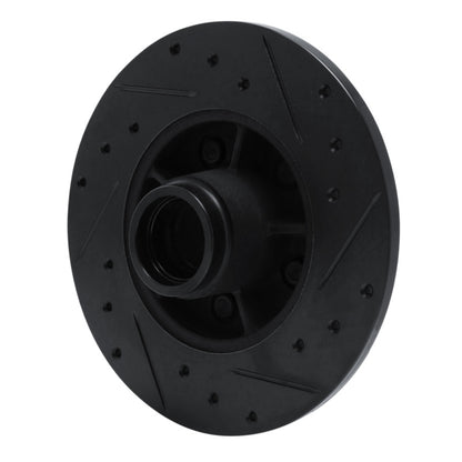 R1 Concepts R1 84-87 Pontiac Fiero Front Left Drilled & Slotted Black Brake Rotor