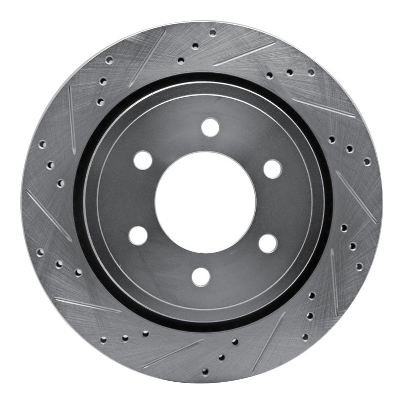 R1 Concepts R1 15-17 Ford F-150 4WD Rear Left Drilled & Slotted Silver Brake Rotor
