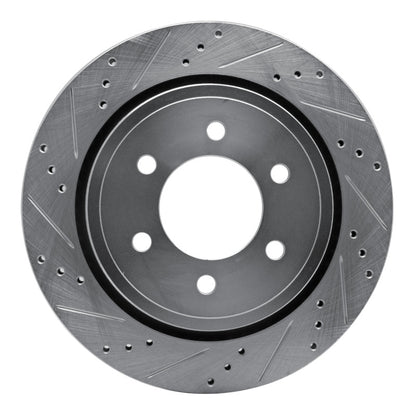 R1 Concepts R1 15-17 Ford F-150 4WD Rear Left Drilled & Slotted Silver Brake Rotor