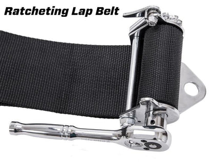 PRP Seats PRP 5.2 Cam-Lock Harness w/ Ratchet Lap Belt - Black