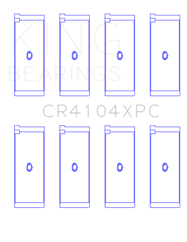 King Engine Bearings Audi/VW 83-03 1.6L/1.8L/2.0L (Size .026) Performance Coated Rod Bearing Set
