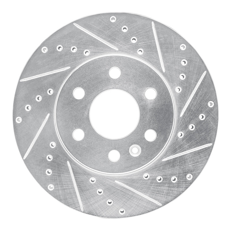 R1 Concepts R1 15-20 Chevrolet Colorado Front Right Drilled & Slotted Silver Brake Rotor
