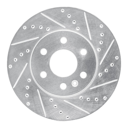 R1 Concepts R1 15-20 Chevrolet Colorado Front Right Drilled & Slotted Silver Brake Rotor