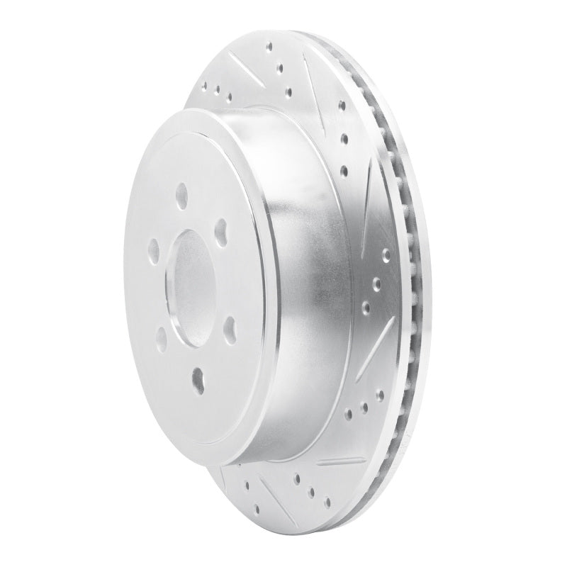 R1 Concepts R1 03-03 Dodge Durango Rear Right Drilled & Slotted Silver Brake Rotor