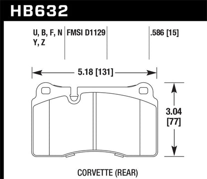 Hawk Performance Hawk 2007-2015 Volkswagen Tourareg Base/V6/V6-Sport/TDI HPS 5.0 Performance Rear Brake Pads