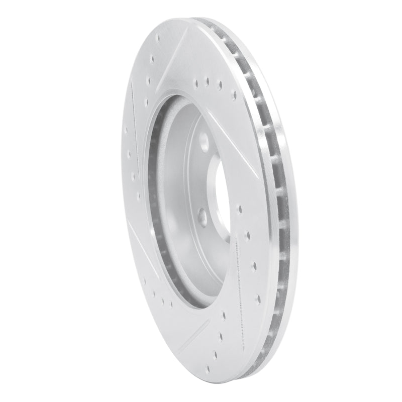 R1 Concepts R1 14-24 Mini Cooper (Excl Clubman) Front Right Drilled & Slotted Silver Brake Rotor
