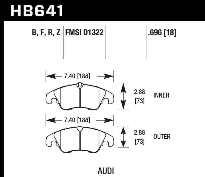 Hawk Performance Hawk 10-14 Audi A5 HP+ Street Front Brake Pads