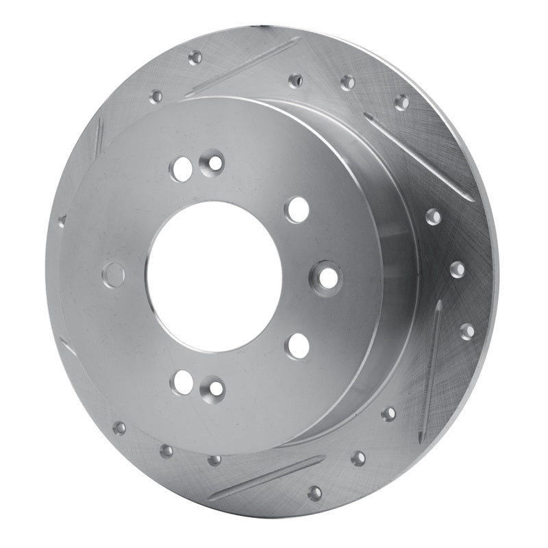 R1 Concepts R1 07-10 Hyundai Elantra Rear Left Drilled & Slotted Silver Brake Rotor