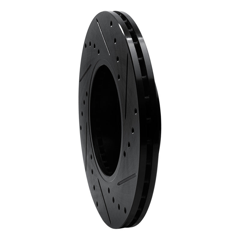R1 Concepts R1 89-99 Infiniti I30 Front Left Drilled & Slotted Black Brake Rotor
