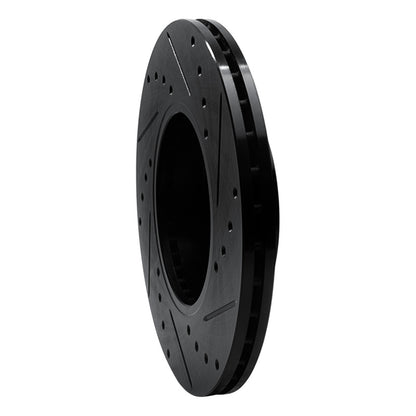 R1 Concepts R1 89-99 Infiniti I30 Front Left Drilled & Slotted Black Brake Rotor