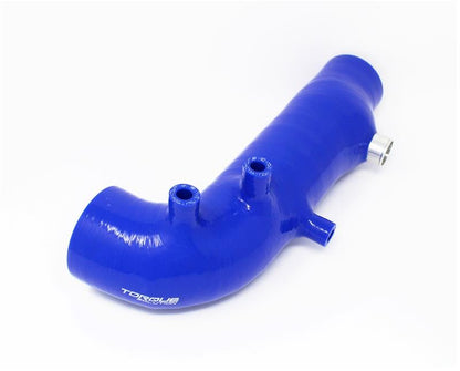 Torque Solution Turbo Inlet Hose Black: 02-07 Subaru WRX/04-18 STI/05-09 Legacy GT/04-13 FTX - Blue