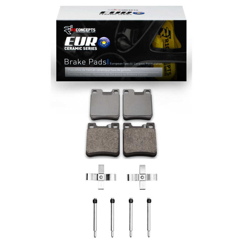 R1 Concepts R1 94-00 Mercedes-Benz E300 Rear Euro Ceramic Pads & Hardware Kit