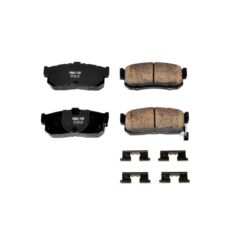 PowerStop Power Stop 91-96 Infiniti G20 Rear Z17 Evolution Ceramic Brake Pads w/Hardware