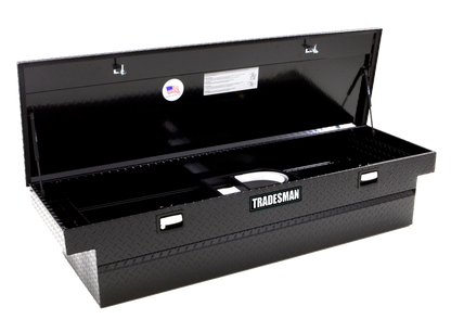 Tradesman Aluminum Single Lid Cross Bed Truck Tool Box (63in.) - Black