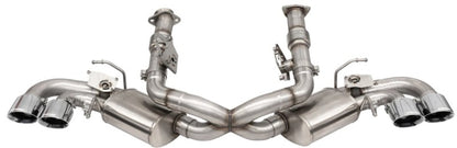 CORSA Performance Corsa 20-25 Corvette C8 3in Valved Cat-Back 4.5in Pol Quad Tips Fits Factory Perf Exhaust DeletesAFM