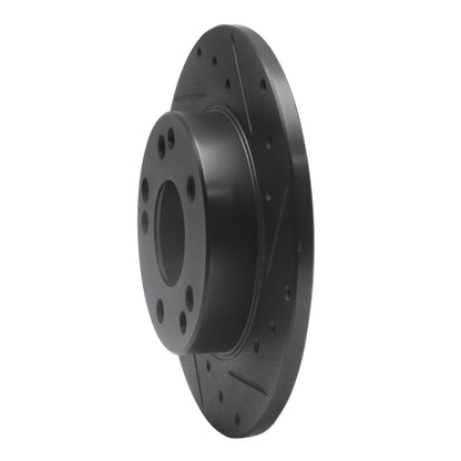 R1 Concepts R1 83-89 Mercedes-Benz 190E Front Right Drilled & Slotted Black Brake Rotor