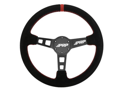 PRP Seats PRP Deep Dish Suede Steering Wheel - Red