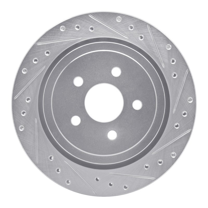 R1 Concepts R1 89-95 Chrysler Daytona Rear Right Drilled & Slotted Silver Brake Rotor