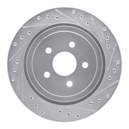 R1 Concepts R1 89-95 Chrysler Daytona Rear Right Drilled & Slotted Silver Brake Rotor