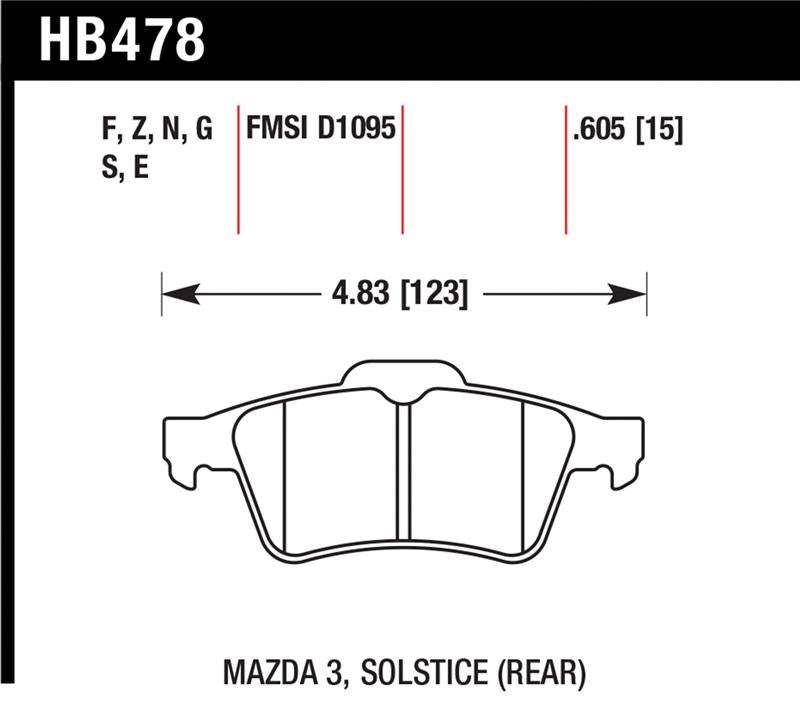 Hawk Performance Hawk 13-14 Ford Focus ST / Mazda/ Volvo DTC-70 Race Rear Brake Pads