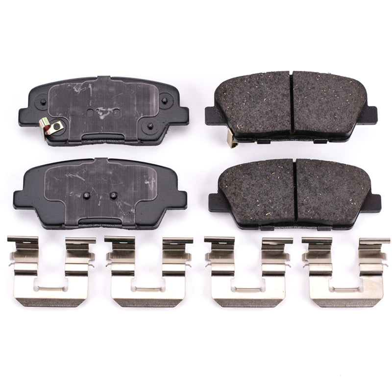 PowerStop Power Stop 2010 Hyundai Genesis Rear Z17 Evolution Ceramic Brake Pads w/Hardware