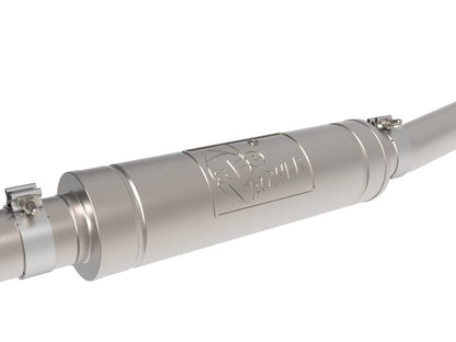 aFe Rebel Series 3in 304 Stainless Middle-Side Exit System Polished Toyota Hilux 15-26 L4-2.4/2.8L