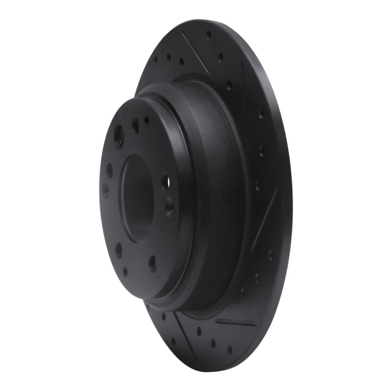 R1 Concepts R1 91-99 Acura RL Rear Right Drilled & Slotted Black Brake Rotor