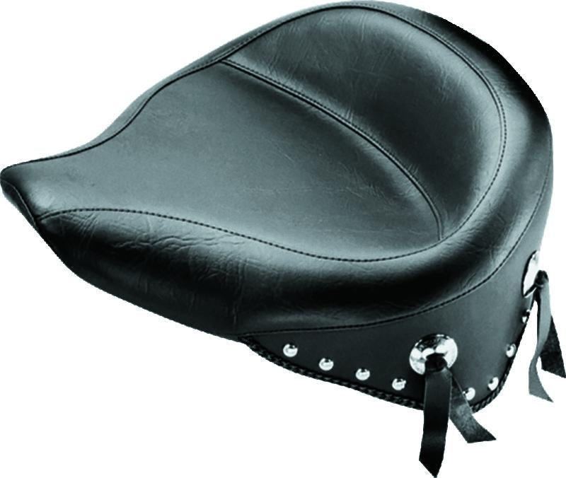 Mustang Motorcycle Mustang 00-15 Harley Softail Standard Rear Tire Wide Touring Solo Seat w/Studs - Black