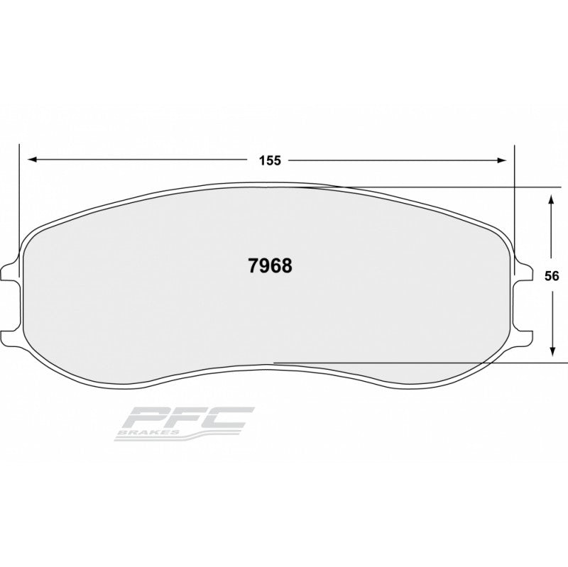 PFC 7968.82.28.44 FRONT BRAKE PADS RACING 82 CMPD 28 MM FOR PORSCHE CAYMAN GT4/991 CUP WITH ABS